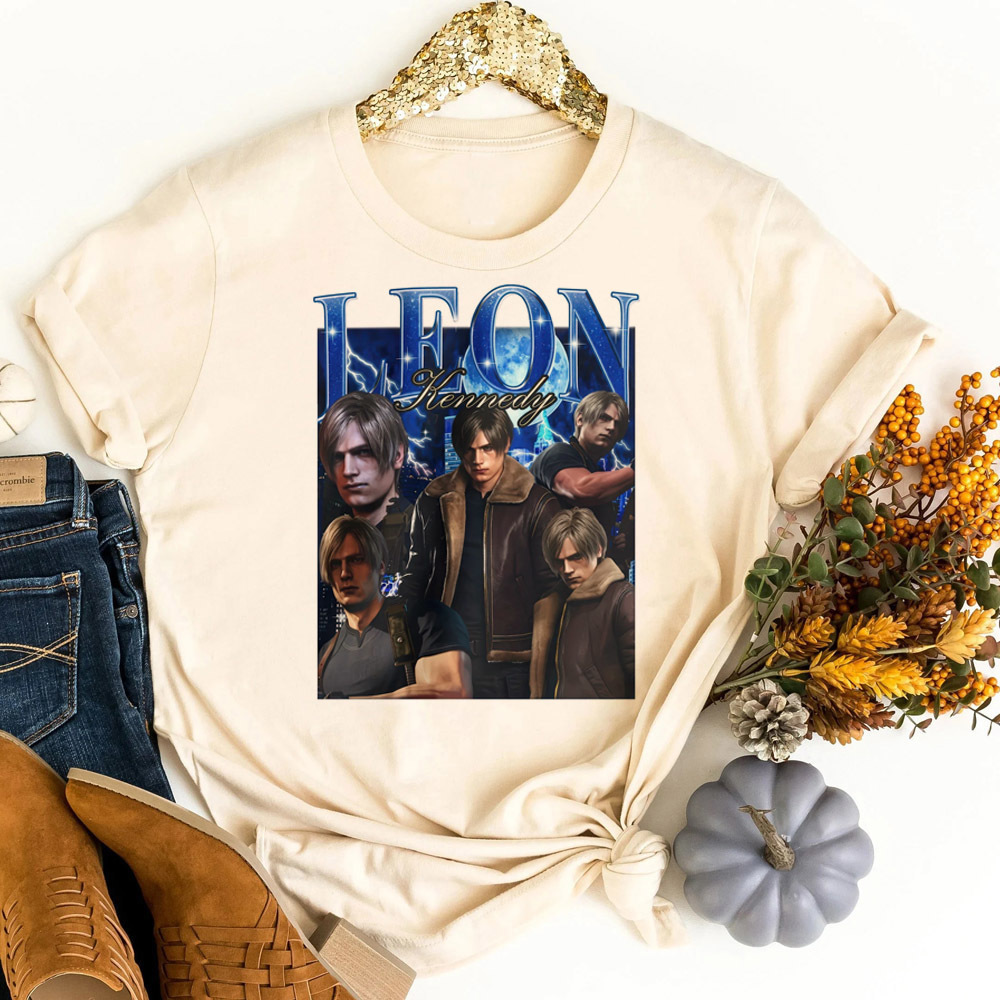 Women Fashion 80S - Leon Kennedy T-Shirt für Damen, koreanische