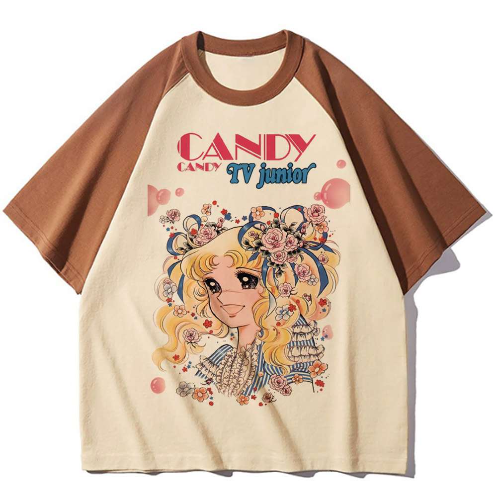 Women Fashion 80S - Candy Candy Top-T-Shirts für Damen, 2000er-Jahre,