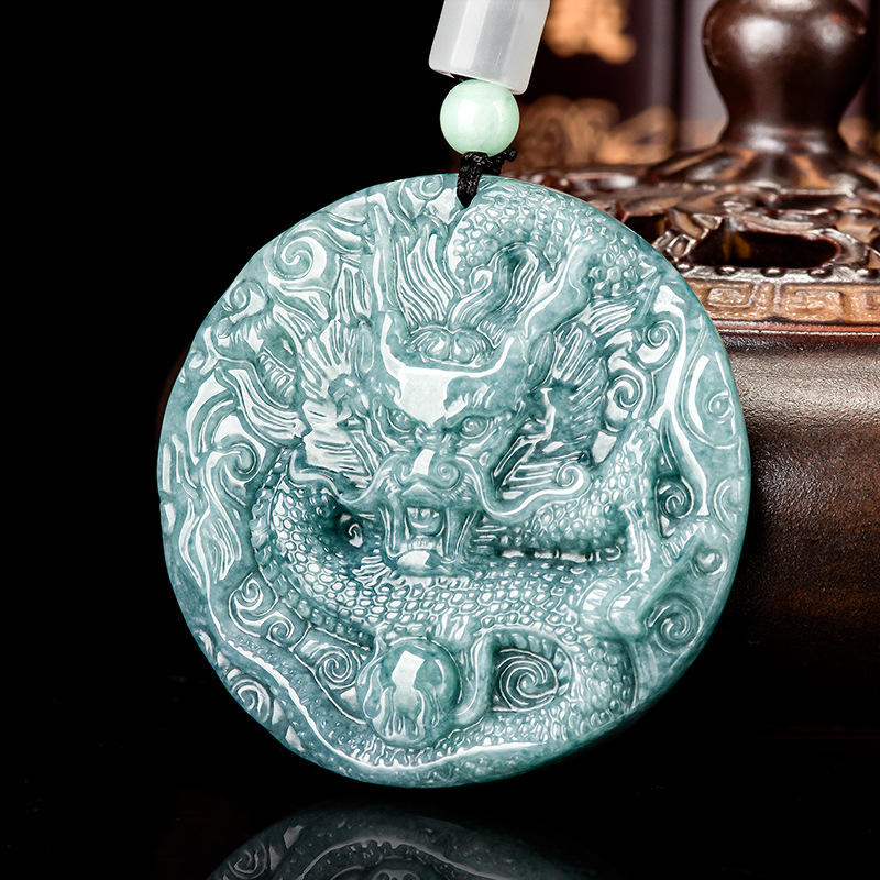 Women'S Fashion - Burmesische Jadeit-Drachen-Anhänger-Halskette, Geschenke für Frauen, Modeaccessoires,