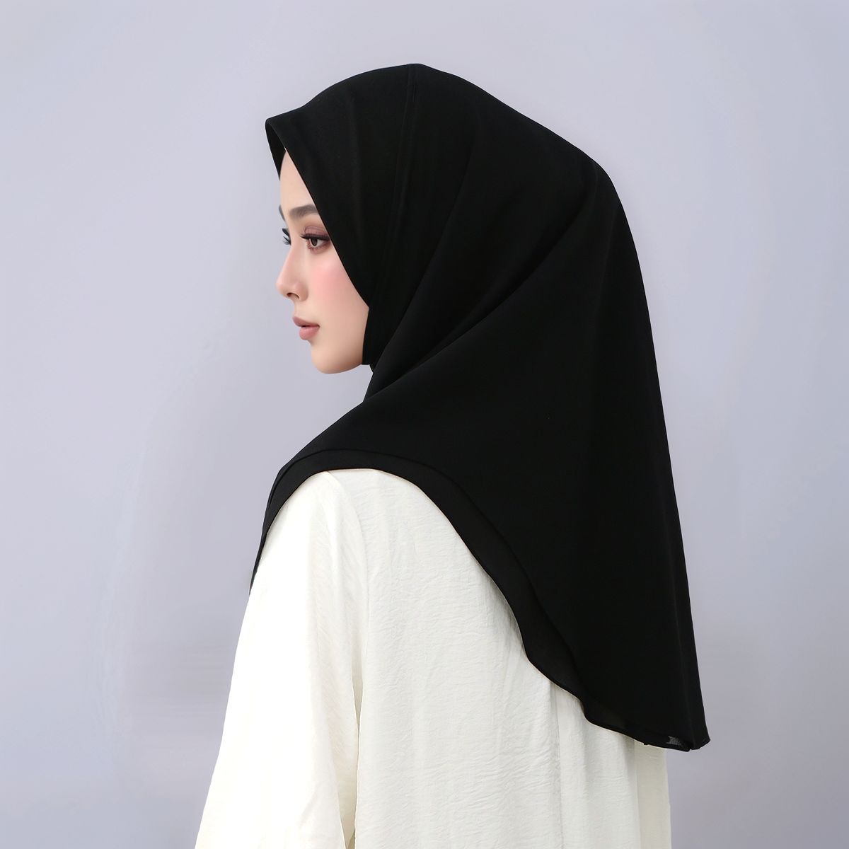 Women'S Fashion Headbands - Neue doppellagige Chiffon-Kleidung, sofort Hijabs für