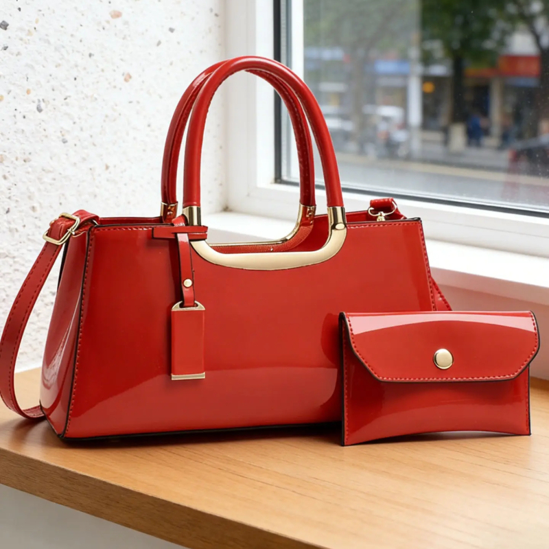 Crossbody Bag Women - Damen-Handtaschen-Set, Leichter Luxus PU-Material Umhängetaschen, Verstellbarer