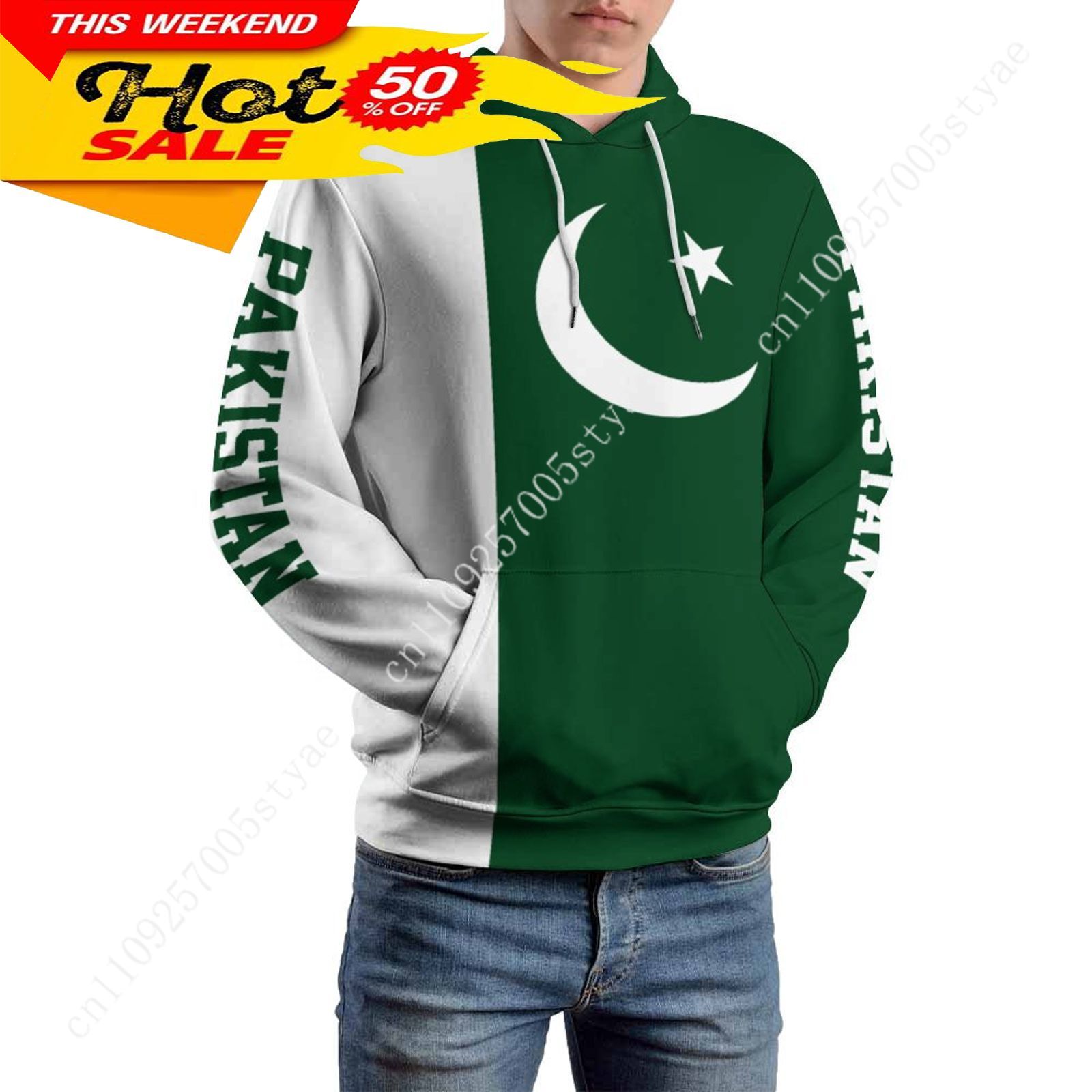 Women Fashion Pakistan - Pakistan Flagge Hoodie Männer Frau Warme