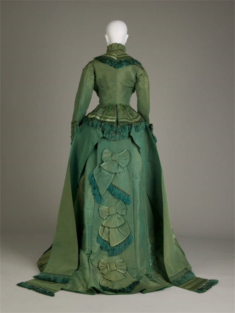 Women'S Fashion Victorian - 1870er Jahre Viktorianisches Mode-Ballkleid in Grün,