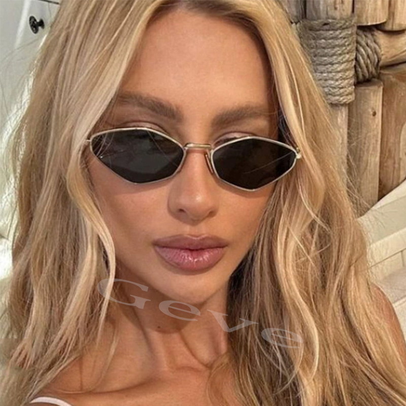 Women'S Fashion Trends Summer 2025 - Trendige polygonale kleine Sonnenbrille für Damen,