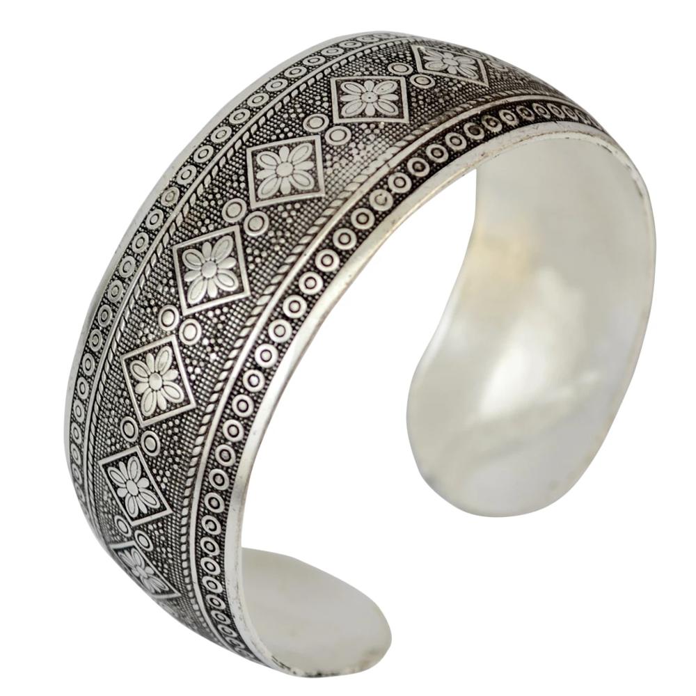 Women Fashion Pakistan - Vintage Tibet silberne Manschette Armband für