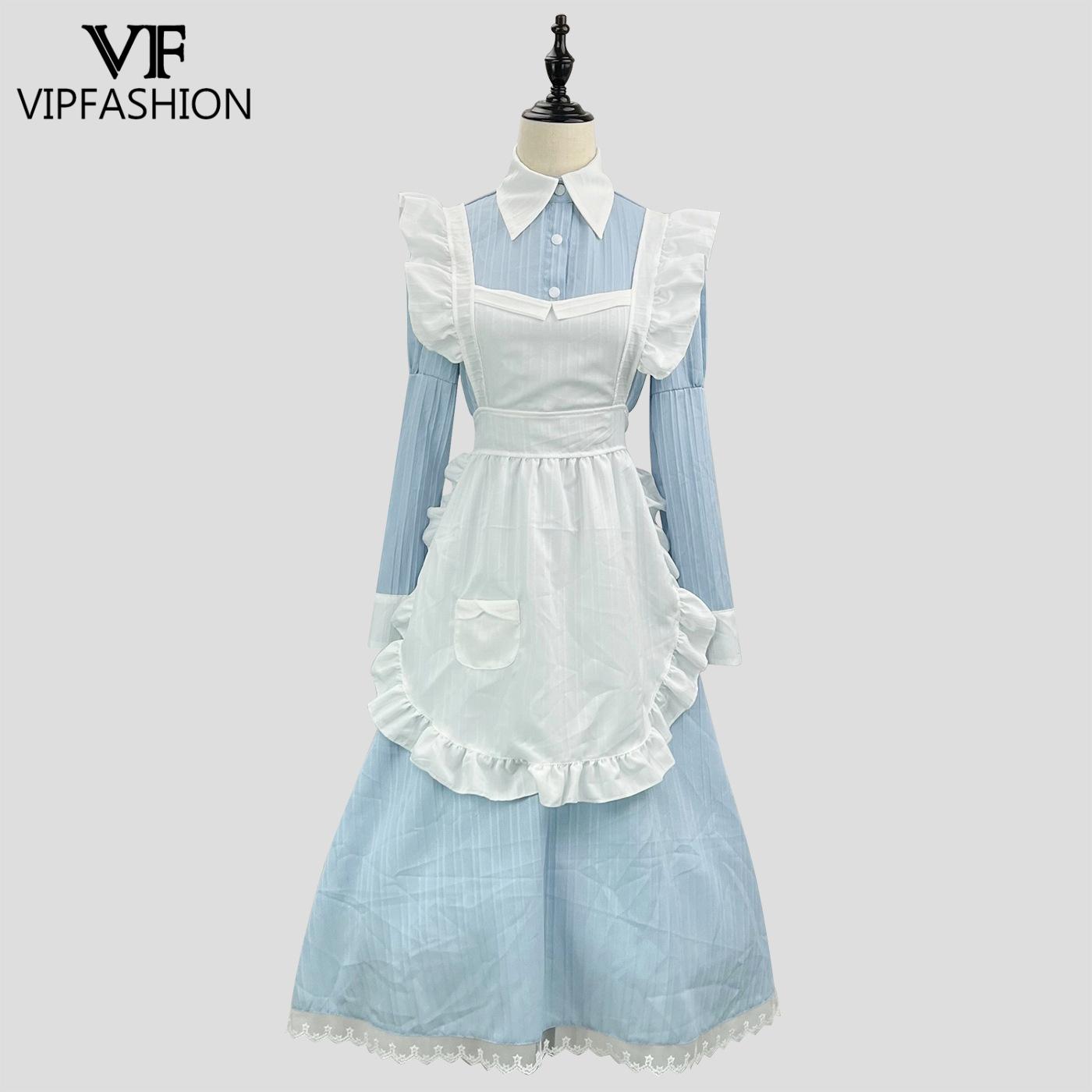 Women'S Fashion Victorian - VIP FASHION Viktorianisches Dienstmädchenkleid, Lolita-Cosplay-Kostüm, traditionelles