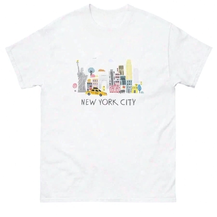 Women'S Fashion York - Sommerliche Modedesign-T-Shirts mit lustigen Aufdrucken, New