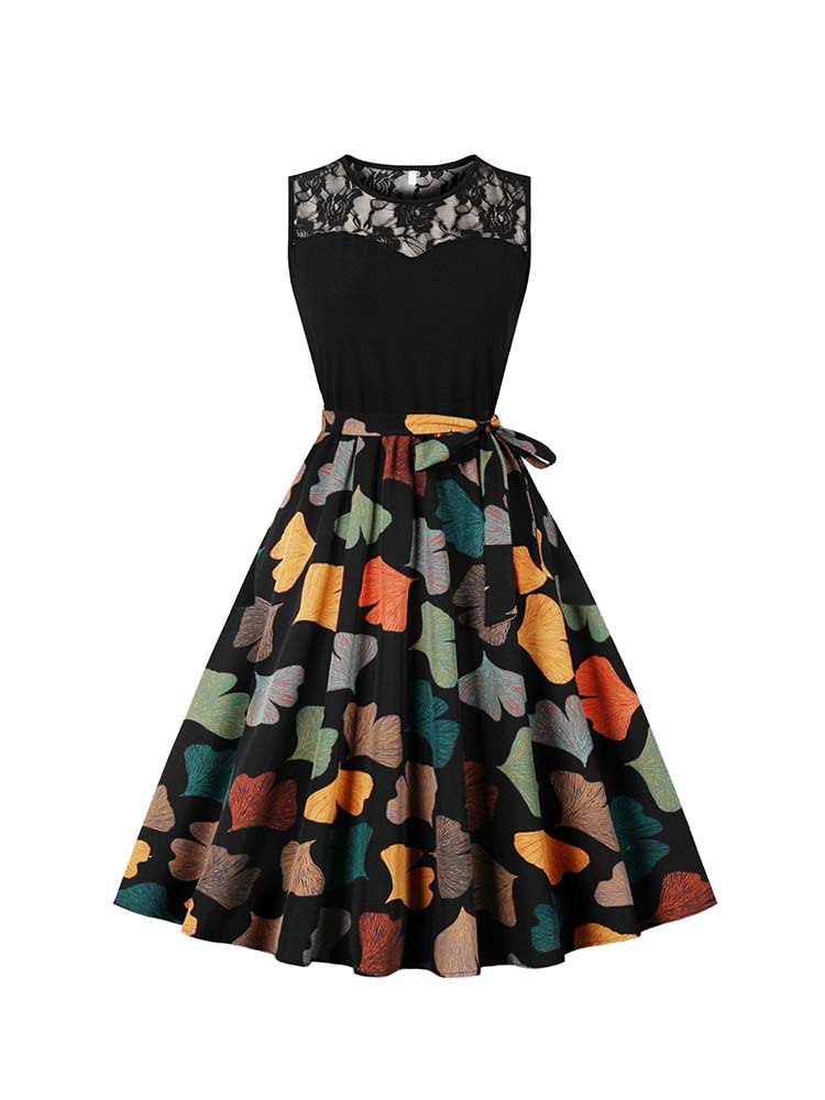 Women'S Fashion In The 50S - Damen Vintage 50er Jahre Midikleid Spitze