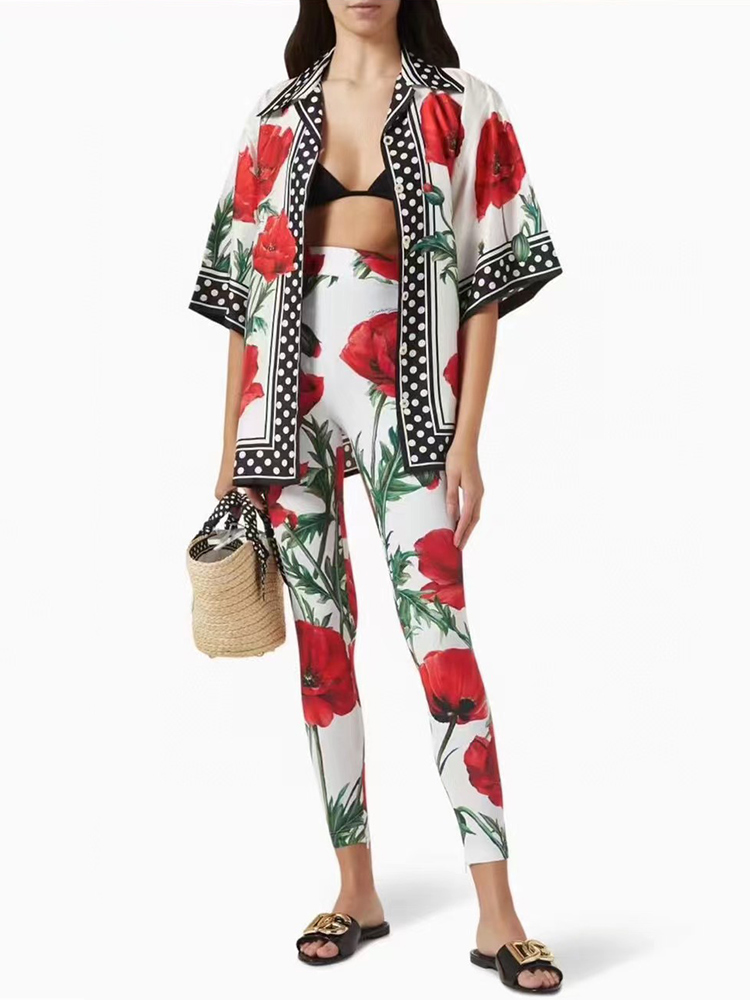 Women'S Fashion Pajamas - Designer Retro-Pyjama mit geometrischem Print, Windbreaker,