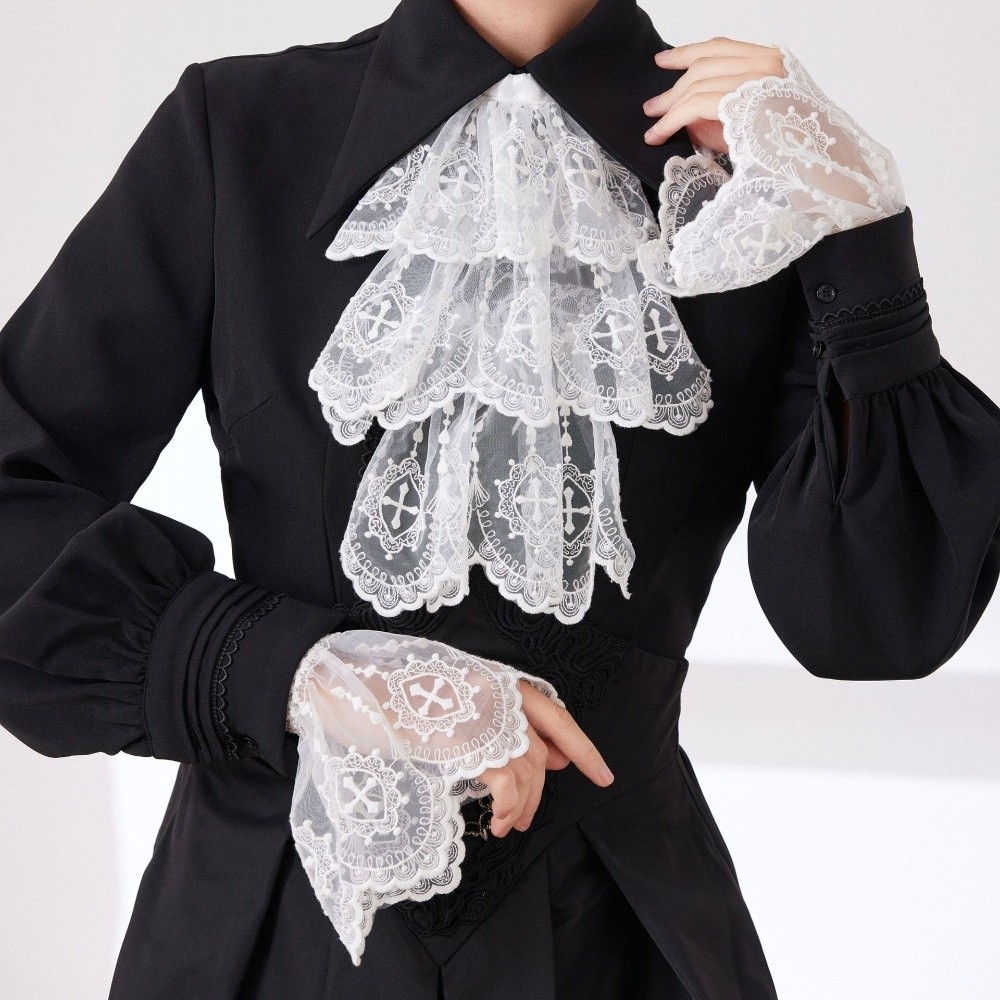 Women'S Fashion Victorian - Jabot-Kragen aus Spitze im viktorianischen Stil,