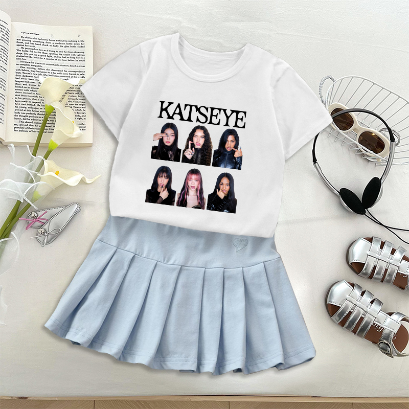 Mode K POP K-KATSEYE T-shirt F – Women'S Fashion Kilt Bewertung und Preis