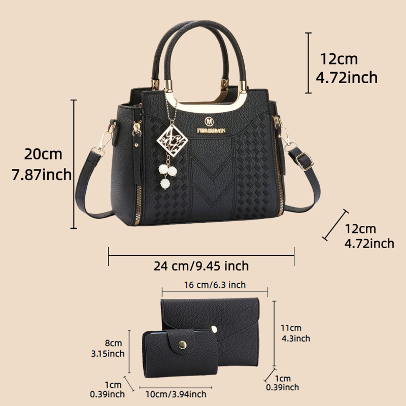 3-teiliges Handtaschen-Set aus – Crossbody Bag Women Bewertung und Preis