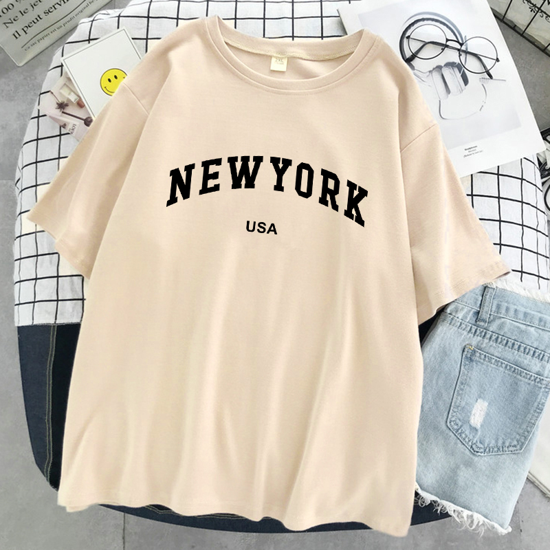 New York Usa Stadt Brief Grafi – Women'S Fashion York Bewertung und Preis