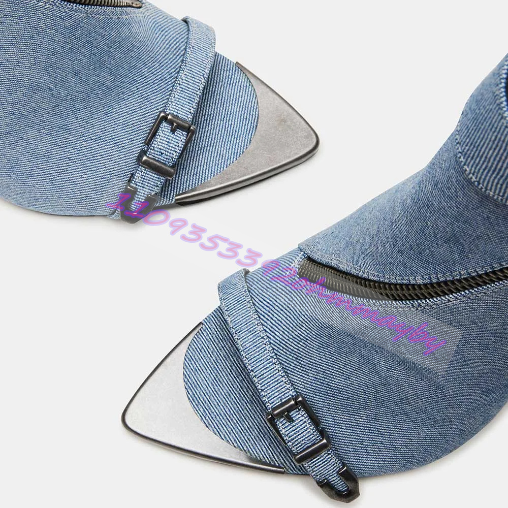 Sommerliche blaue Denim-Stiefe – Women'S Fashion Belts Bewertung und Preis
