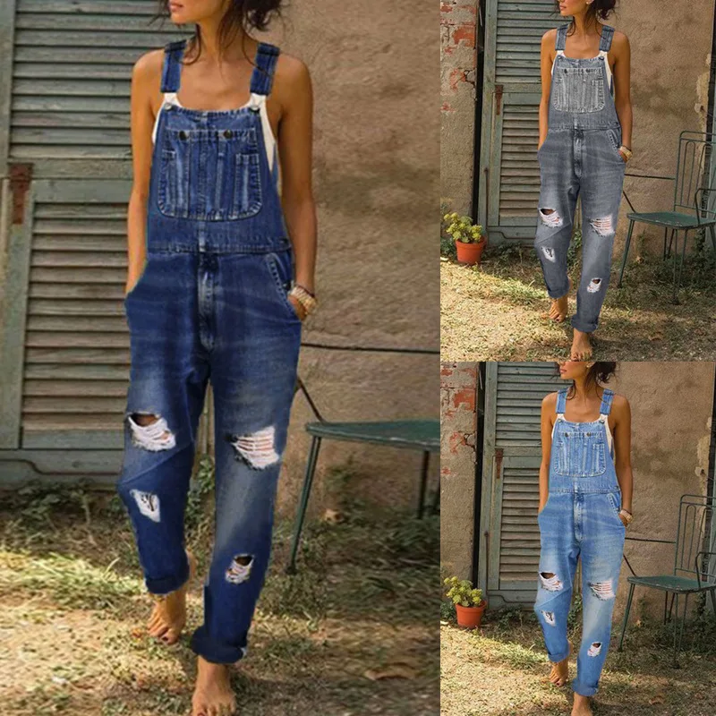 Blaue Jeans Overalls Overalls  – Mom Jeans Women Bewertung und Preis
