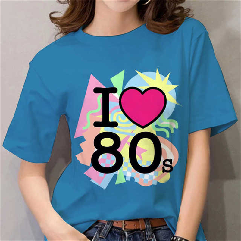 80er-Jahre-T-Shirt für Damen,  – Women Fashion 80S Bewertung und Preis