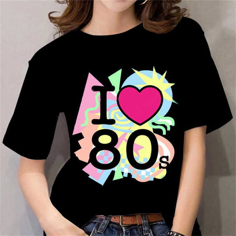 80er-Jahre-T-Shirt für Damen,  – Women Fashion 80S Bewertung und Preis