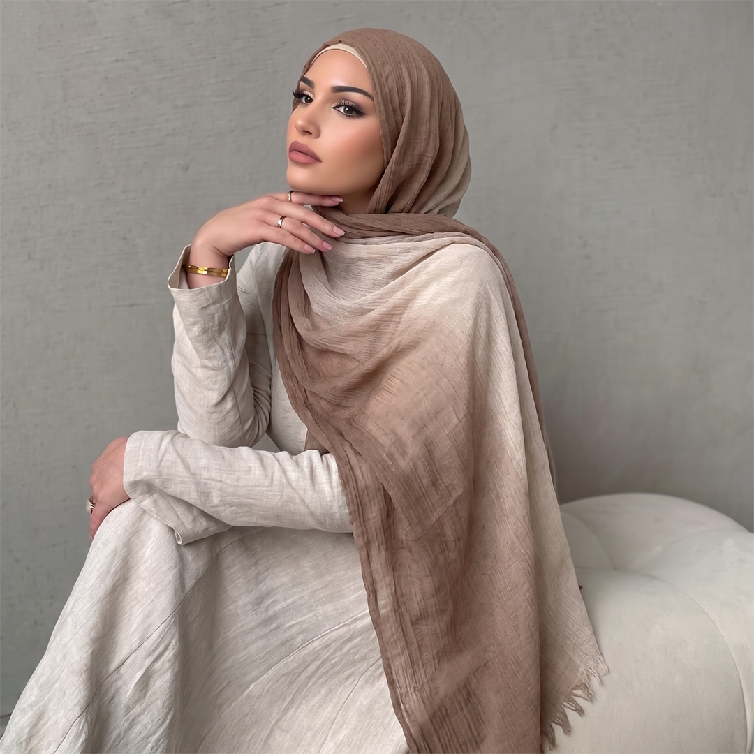 Zweifarbiger Rayon-Hijab-Schal – Women'S Fashion Headbands Bewertung und Preis