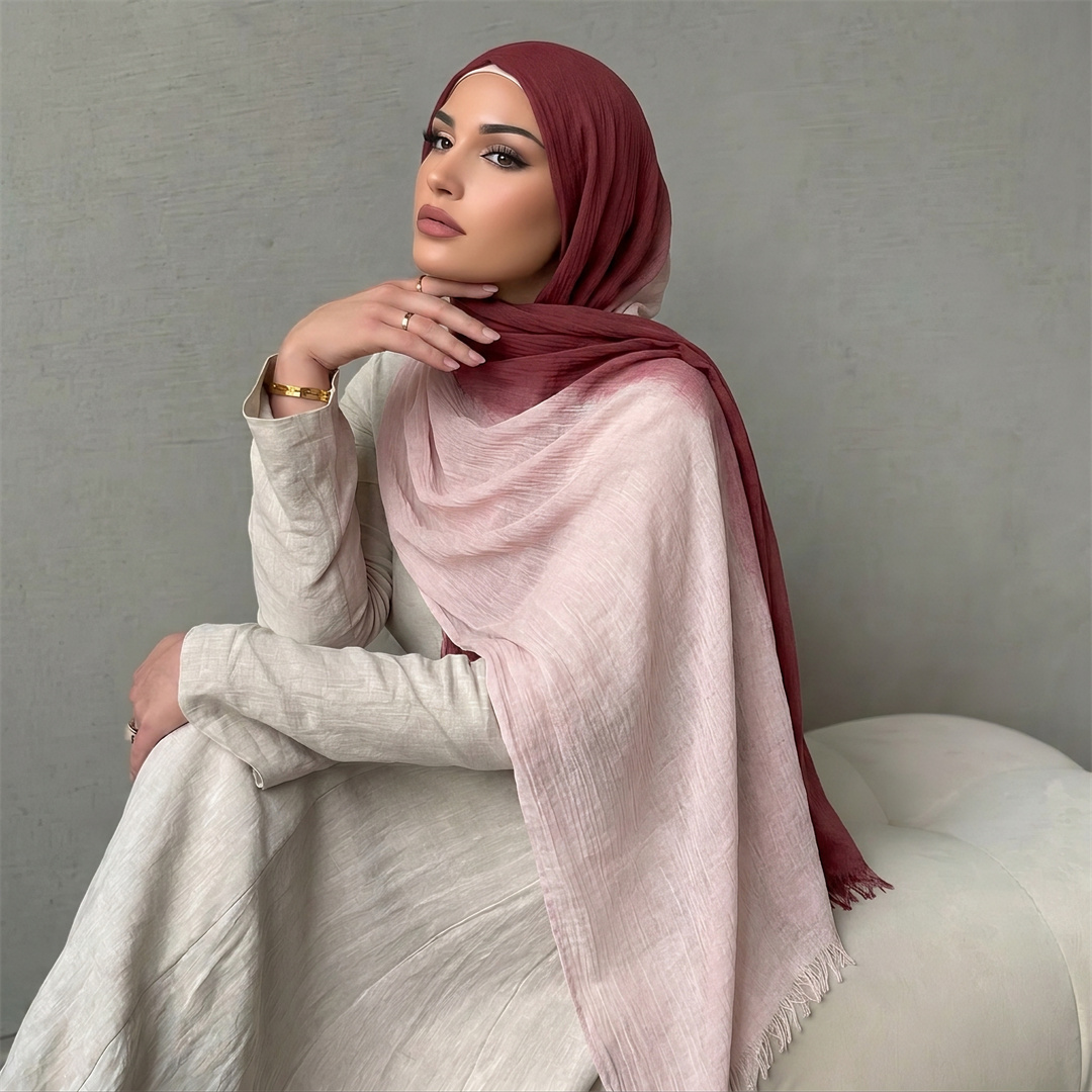 Zweifarbiger Rayon-Hijab-Schal – Women'S Fashion Headbands Bewertung und Preis