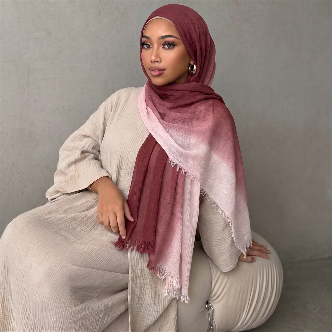 Zweifarbiger Rayon-Hijab-Schal – Women'S Fashion Headbands Bewertung und Preis